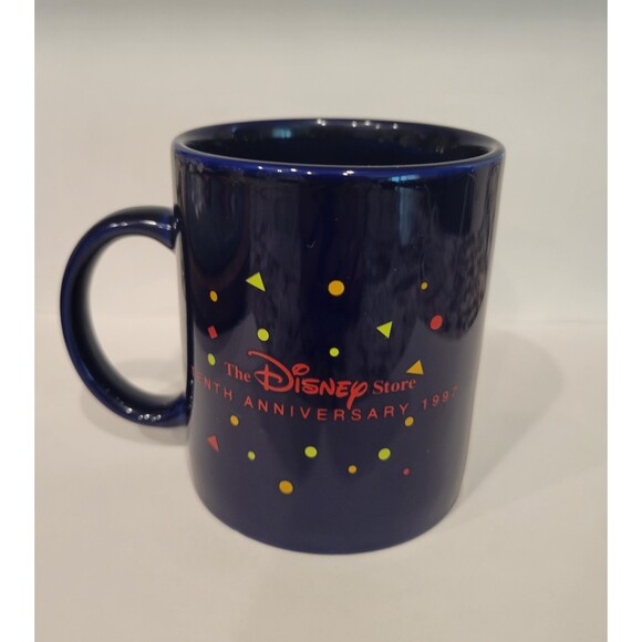 Disney Store 10th Anniversary A Decade of Dreams Blue Ceramic Mug Mickey Pluto - Picture 5 of 7